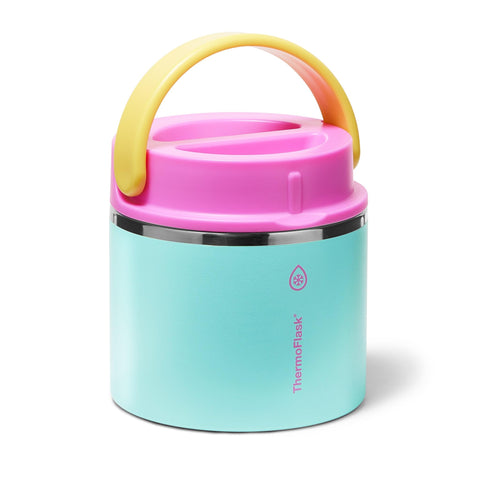 ThermoFlask wide-mouth open jar demonstrating easy filling and cleaning benefit