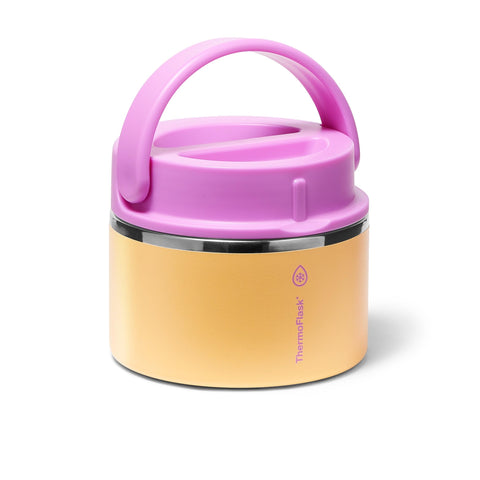 ThermoFlask jar open with wide mouth demonstrating easy filling and utensil access