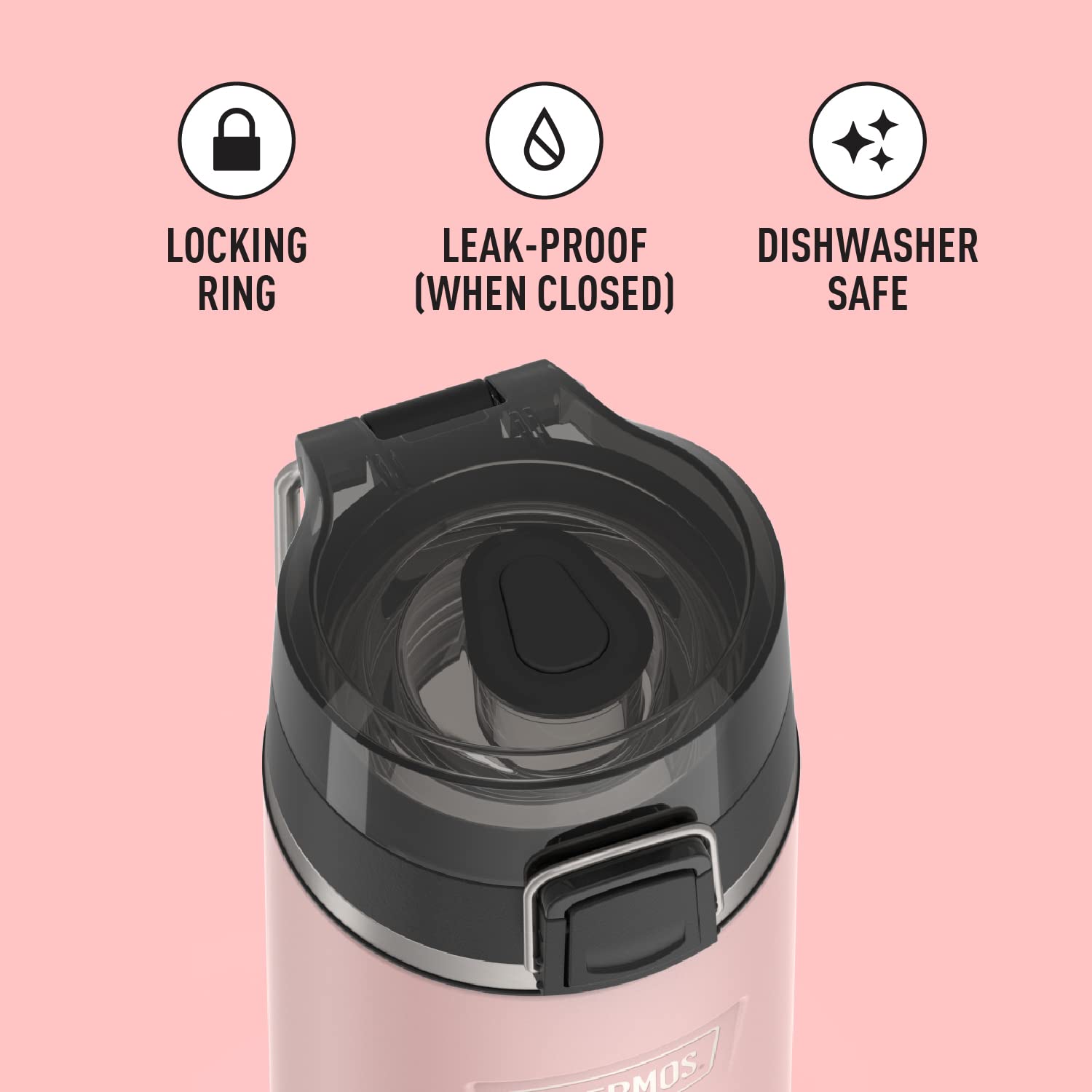 THERMOS GRIPTEC non-slip base shown protecting surfaces and improving stability