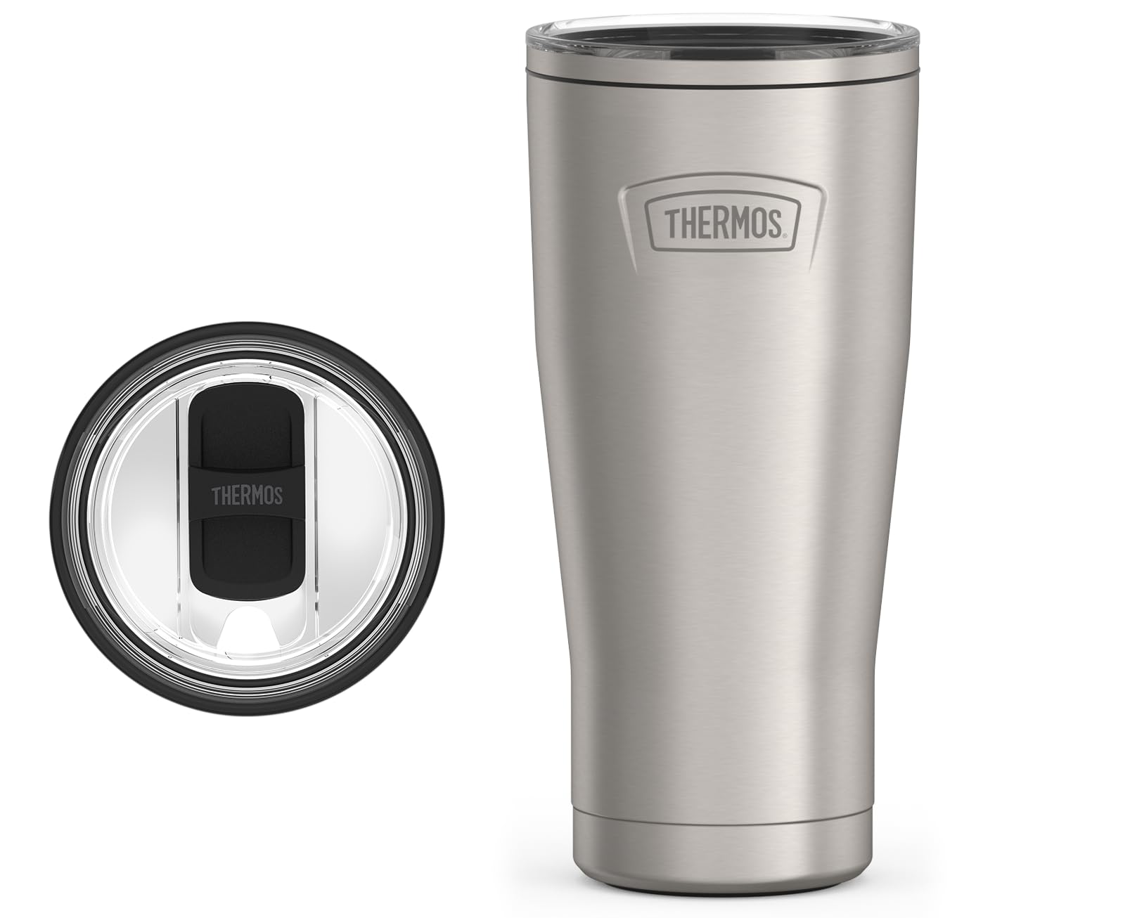 THERMOS Icon Series front view showing sleek matte finish and capacity benefit