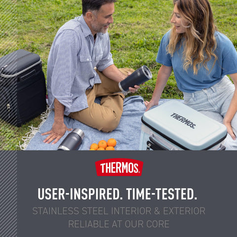 THERMOS jar inside packed lunch bag showing portability and convenience benefit