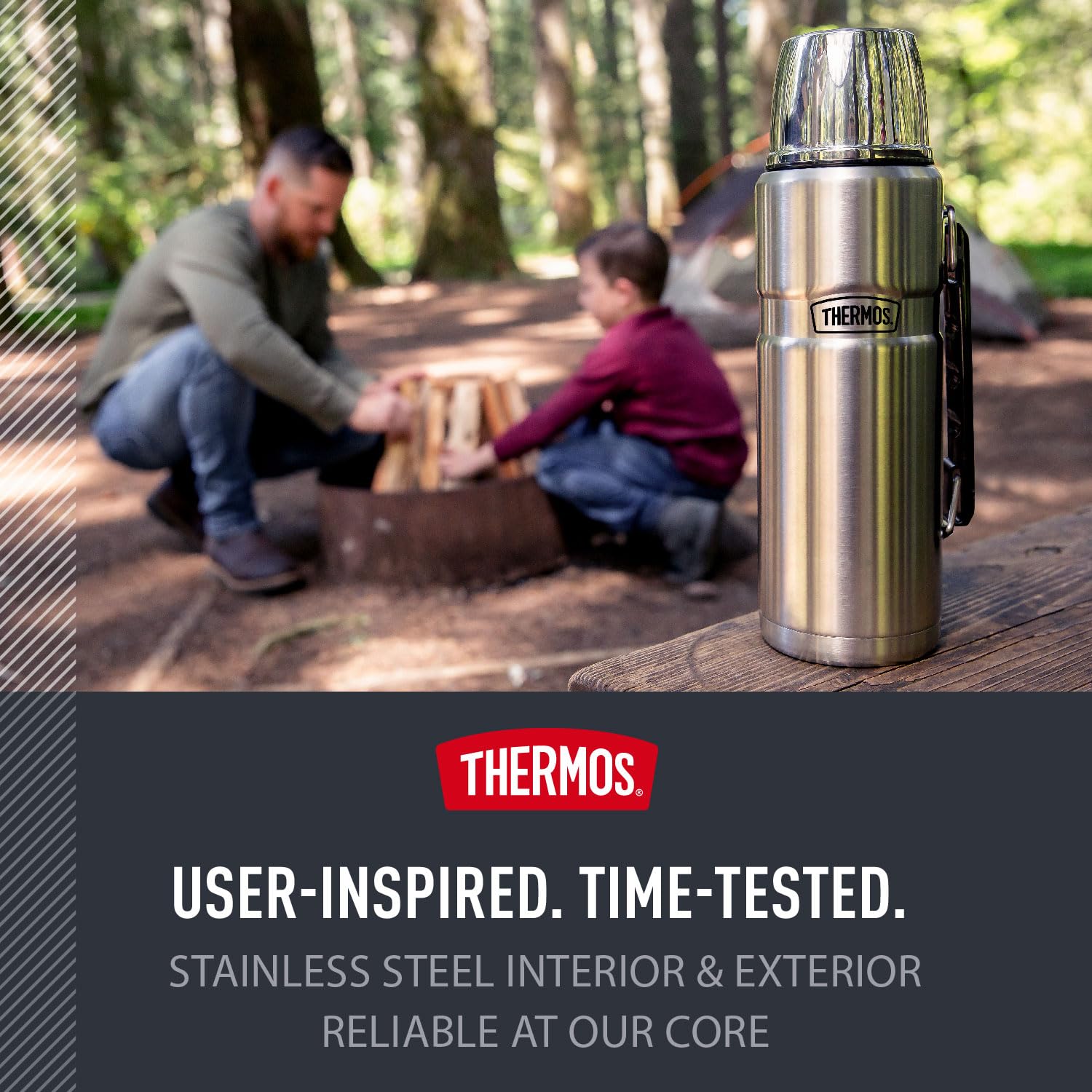 THERMOS carry handle detail for comfortable transport and secure grip