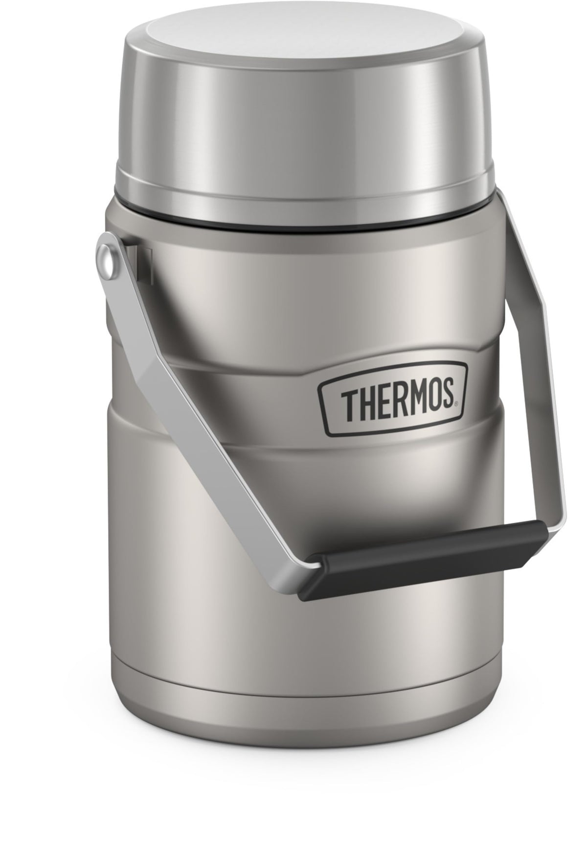 THERMOS front view showing jar and handle, durable travel benefit