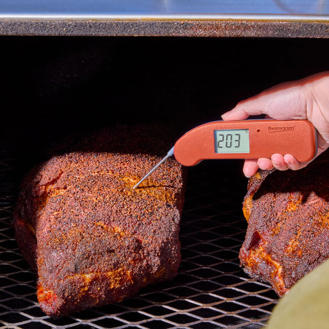 ThermoWorks Thermapen ONE size comparison in hand shows compact ergonomic design for comfortable handling