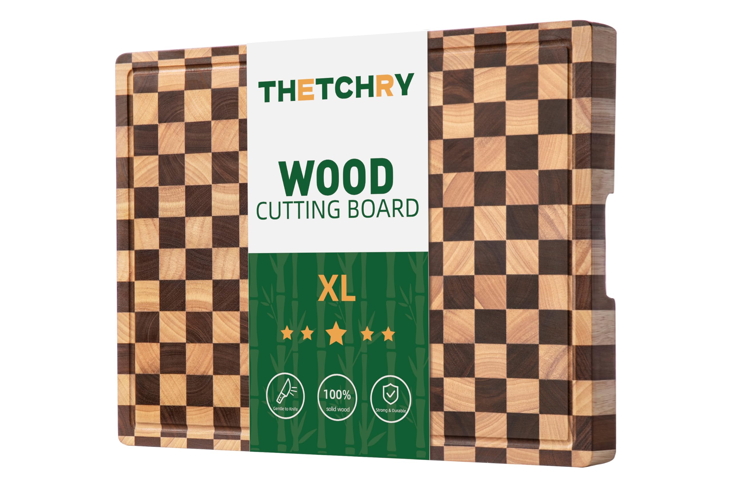 thetchry checkered front view showing large cutting surface and color
