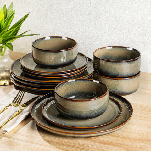 theterra front view of full 12-piece set showing aesthetic appeal