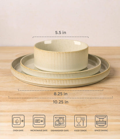 theterra lifestyle dining table setting showing calming tones and attractive table styling benefit