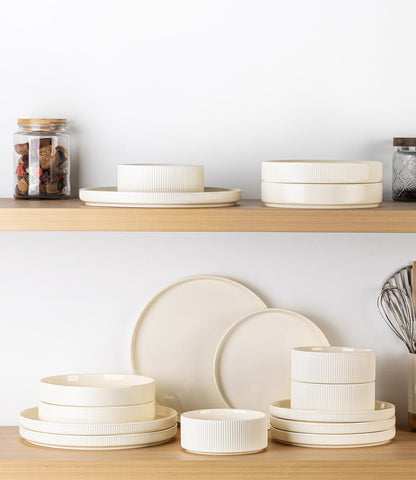 theterra dinner plate beside fork and spoon showing scale and practical sizing benefit