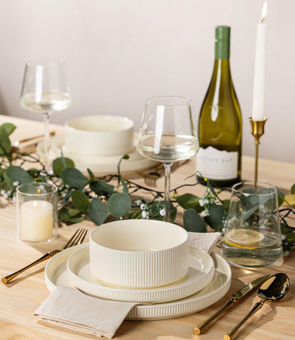 theterra styled table setting with food showing elegant presentation and everyday dining benefit