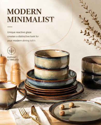 theterra styled table setting showing peaceful, rustic dining vibe