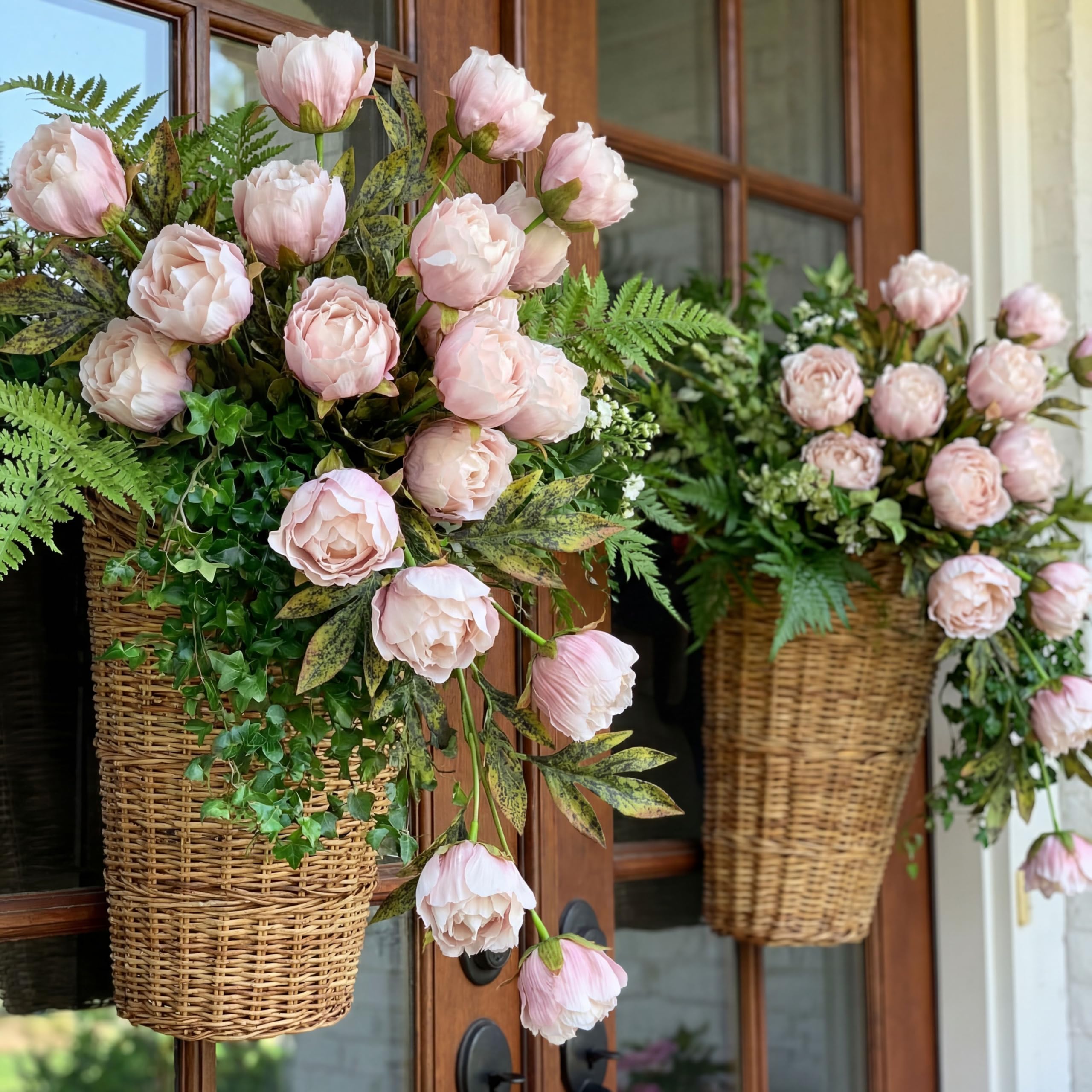 Thiccywoov peony arrangement in a vase illustrating instant decor upgrade benefit