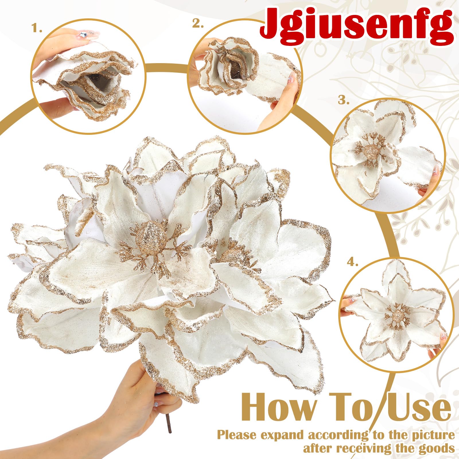 thiccywoov magnolia in use on a decorated Christmas tree enhancing fullness and shine