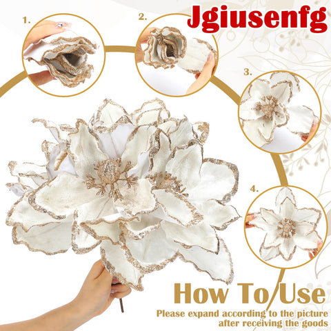 thiccywoov magnolia in use on a decorated Christmas tree enhancing fullness and shine