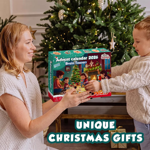 Thigreact festive display with calendar on mantel offering holiday countdown excitement benefit