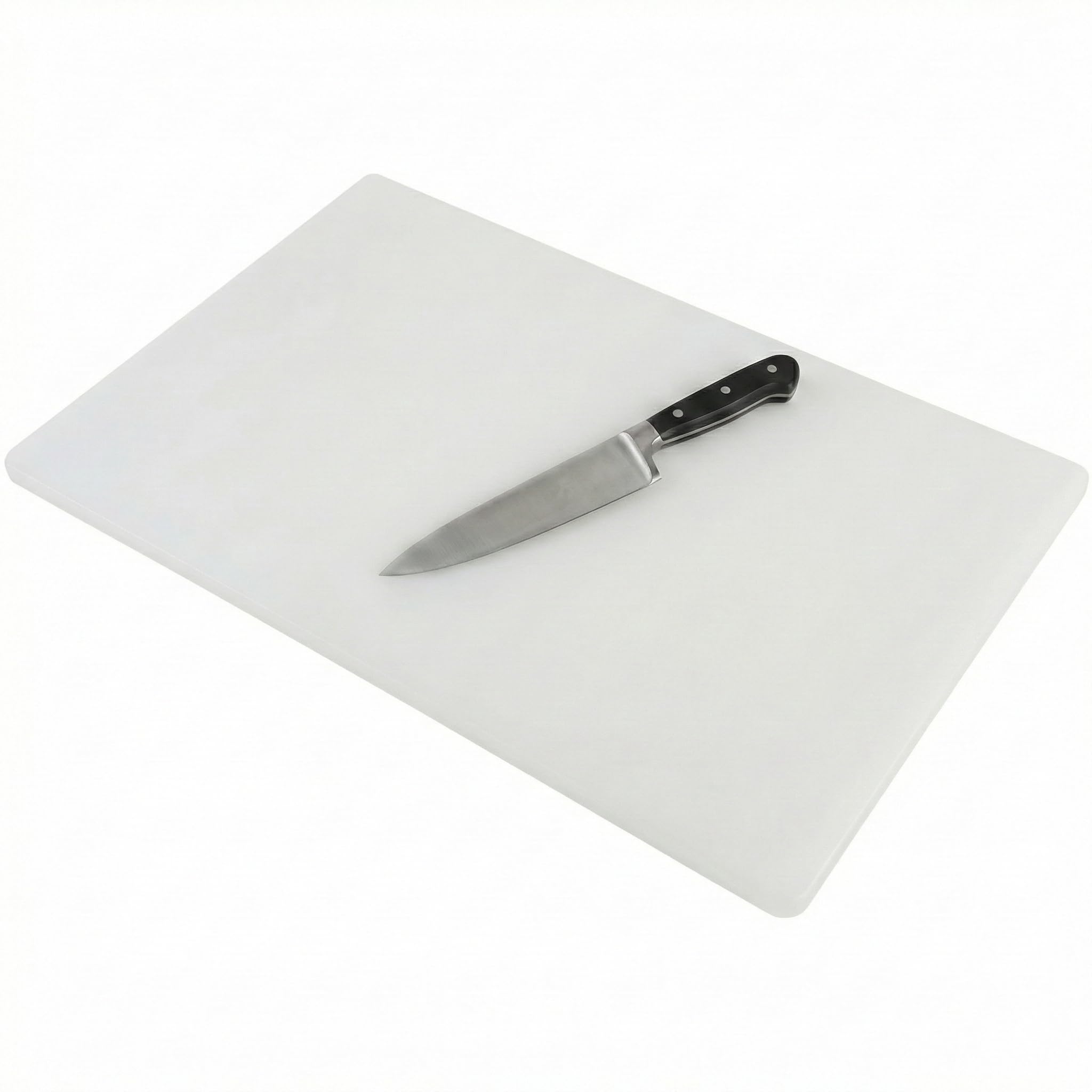 Thirteen Chefs cutting board front view shows full 20x15 prep area and durability