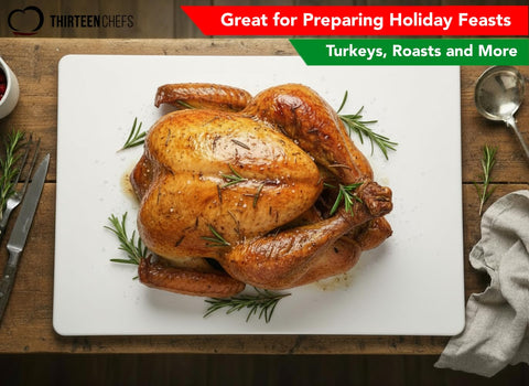 Thirteen Chefs textured surface detail highlights non-porous HDPP and easy cleaning