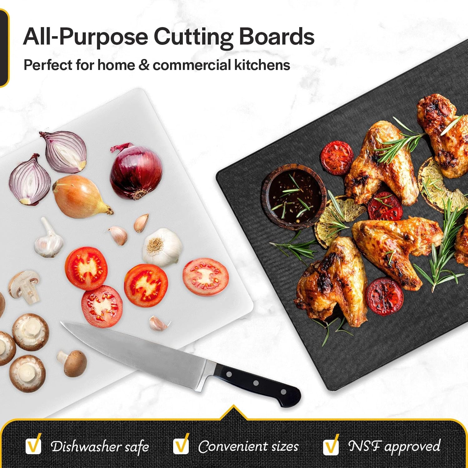 Thirteen Chefs close-up of micro-textured HDPE surface for improved grip and control