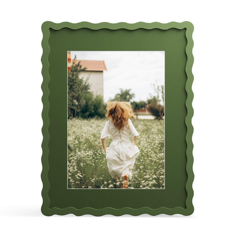 THKRLOF front view of green 11x14 frame showing elegant display benefit