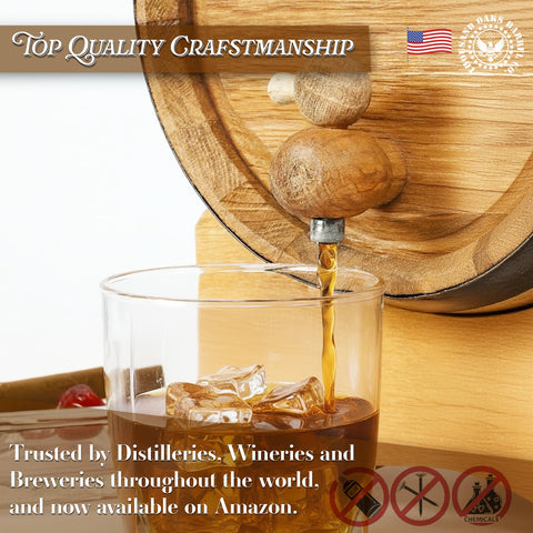 THOUSAND OAKS BARREL in use aging a cocktail to add oak flavor and complexity