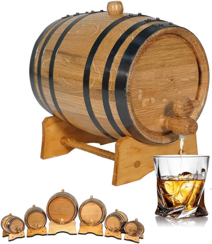 THOUSAND OAKS BARREL front view on stand showing compact aging convenience