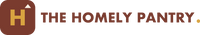 The Homely Pantry logo — H monogram with chestnut wordmark