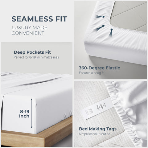 THREAD SPREAD bedroom lifestyle on king bed showing elegant hotel-style presentation