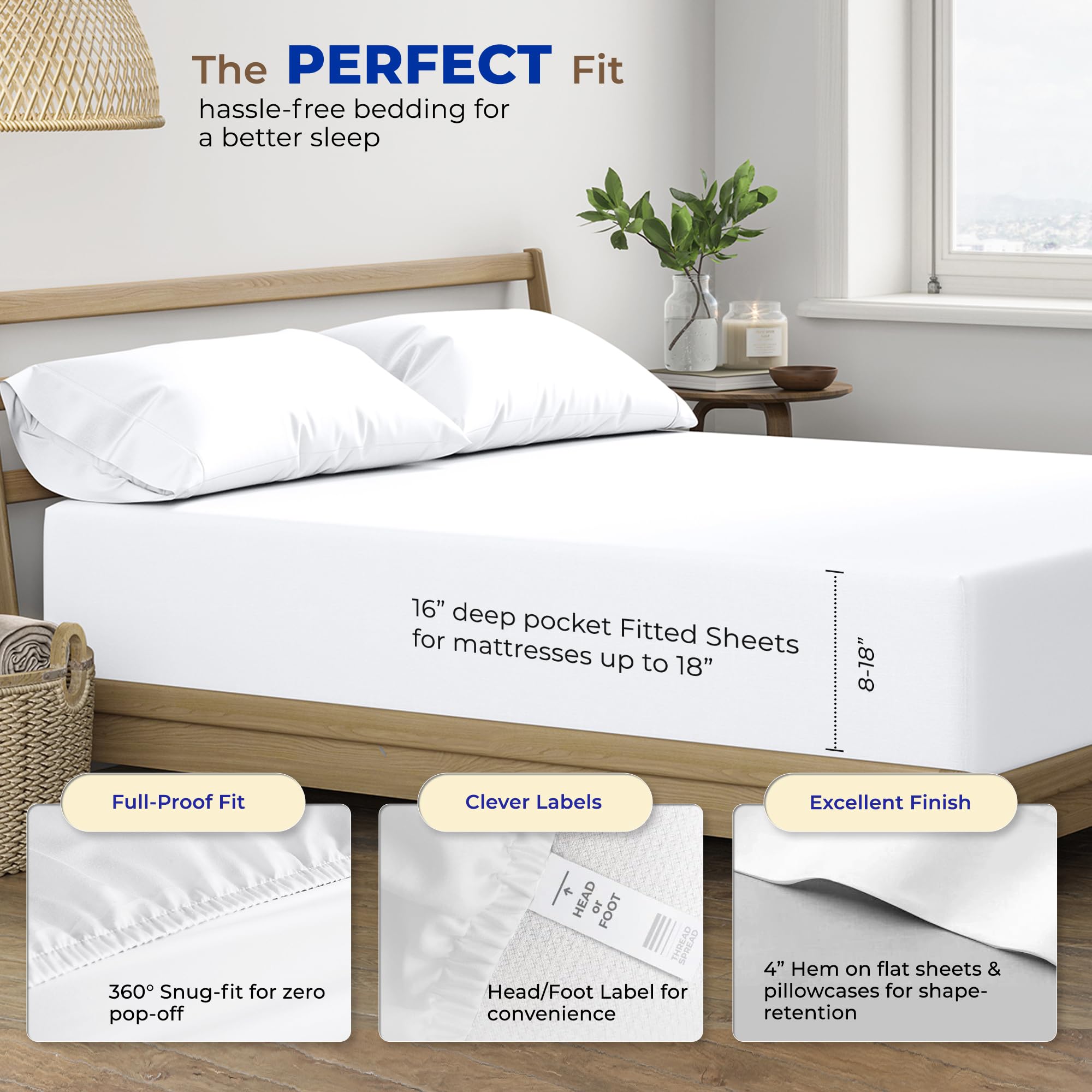 THREAD SPREAD two king pillowcases arranged on bed emphasizing plush support and matched finish