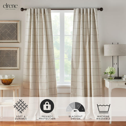 Threadmade close-up linen texture highlighting visible slub weave and tactile farmhouse appeal