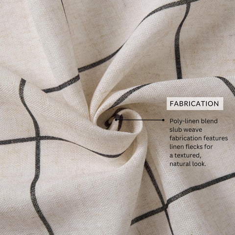 Threadmade lifestyle image of curtain hung in living room adding cozy privacy
