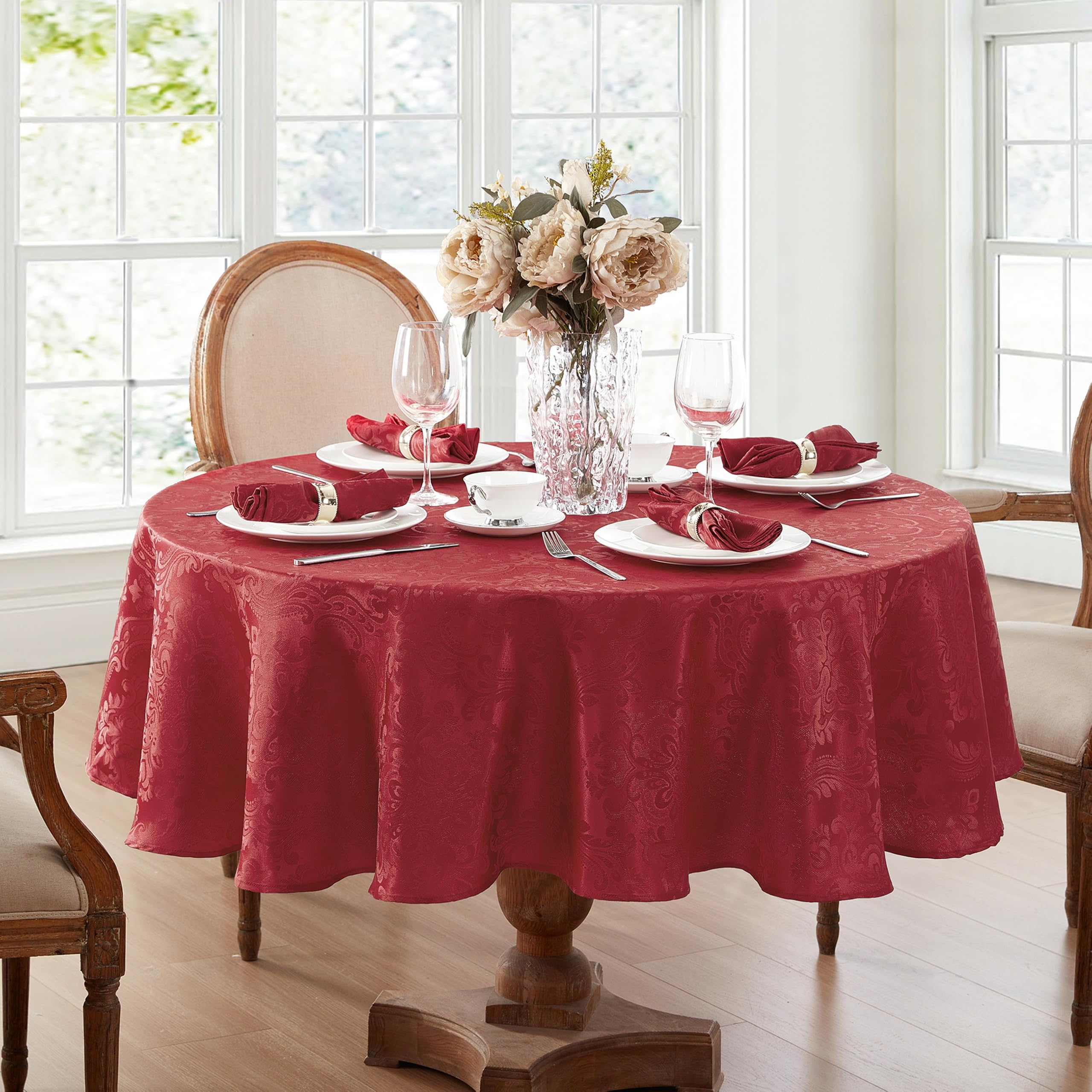 Threadmade Caiden close-up of woven damask texture highlighting pattern depth and durability