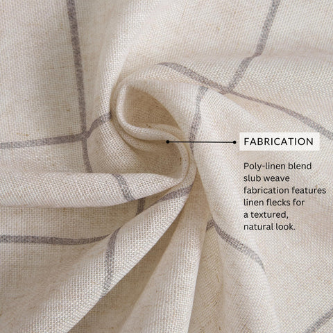 Threadmade hanging detail of back tabs and rod pocket for easy installation