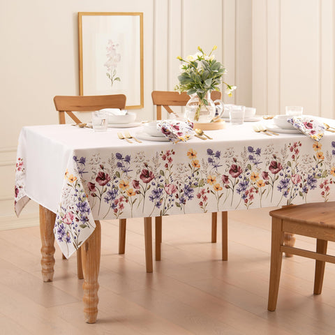 Threadmade close-up of wildflower printed border highlighting color and pattern for decorative impact