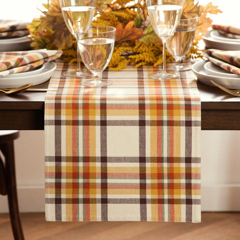 Threadmade runner in family dining scene delivering cozy fall ambiance