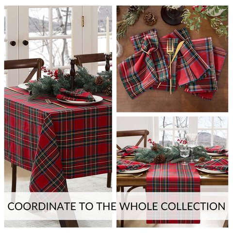 Threadmade Stowe Tartan hem edge detail showing durable finished stitching