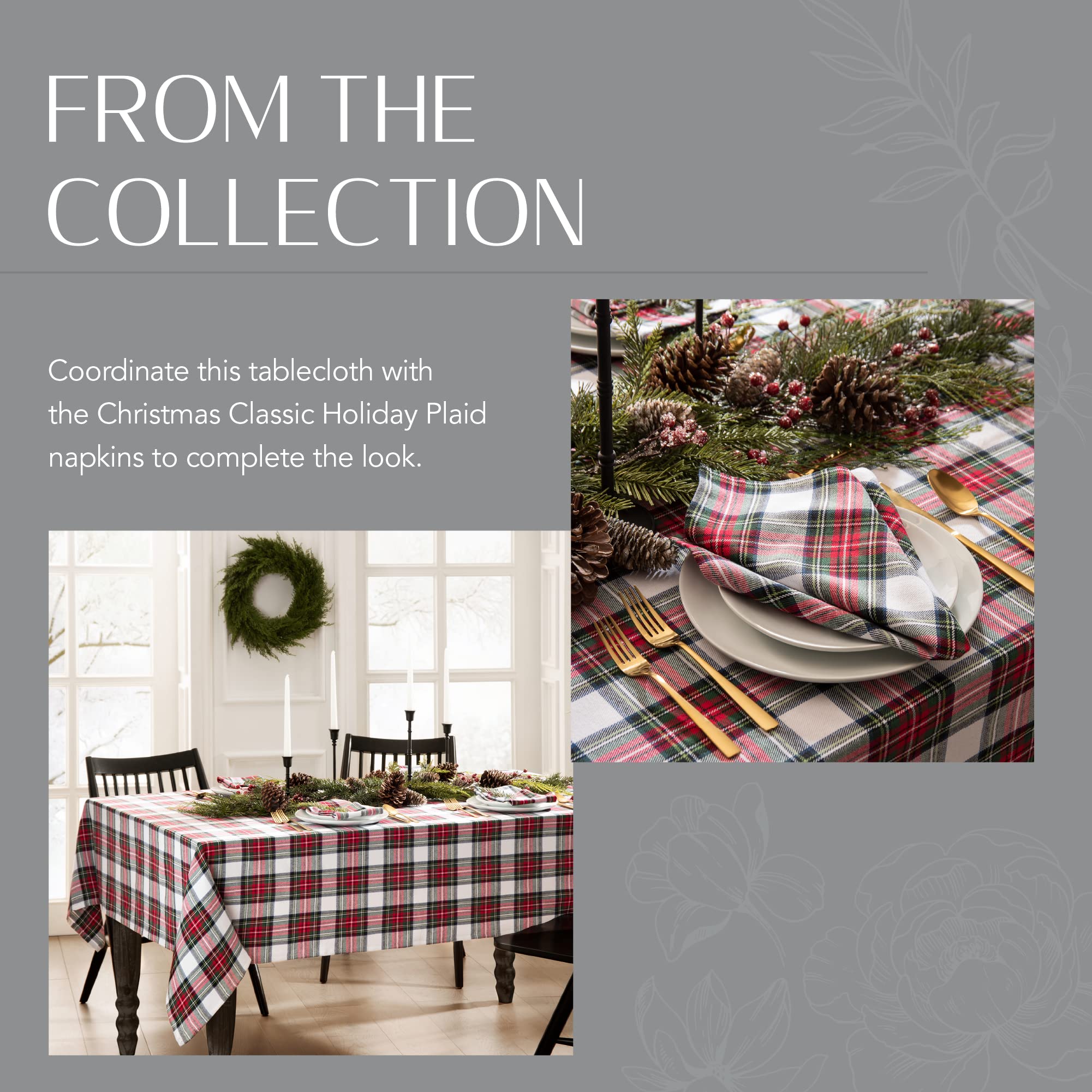 Threadmade tablecloth displayed in dining room to demonstrate overall atmosphere and scale
