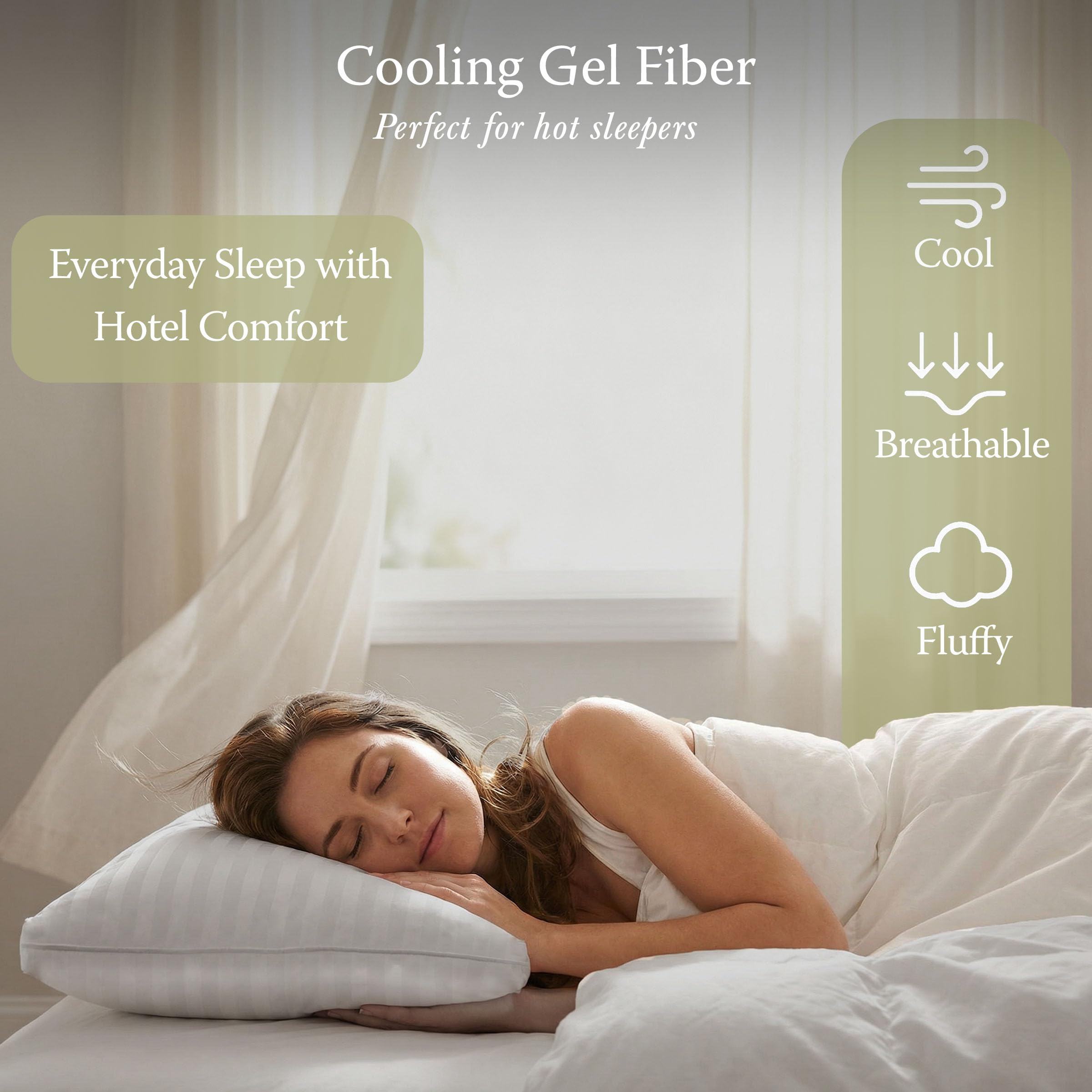Threadmill pillow fill detail highlighting soft down-alternative loft