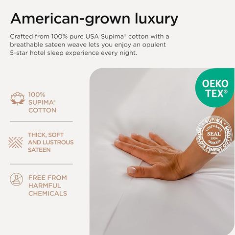 Threadmill king pillowcase detail highlighting fine stitching and smooth finish