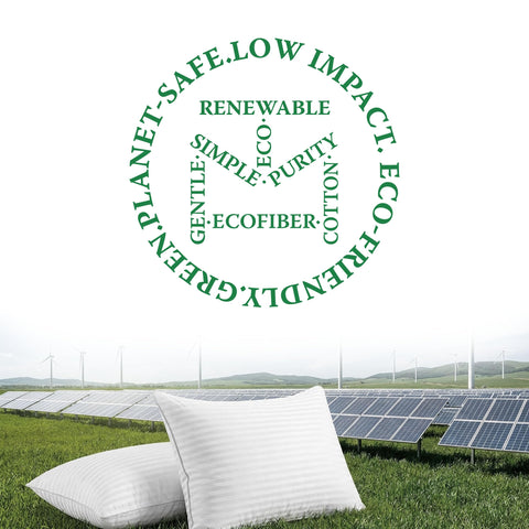 Threadmill pillow being compressed to show resilient rebound and shape retention