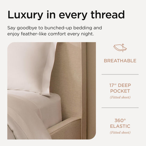 Threadmill stitched sheet edge closeup showing durable hemming and long-lasting construction