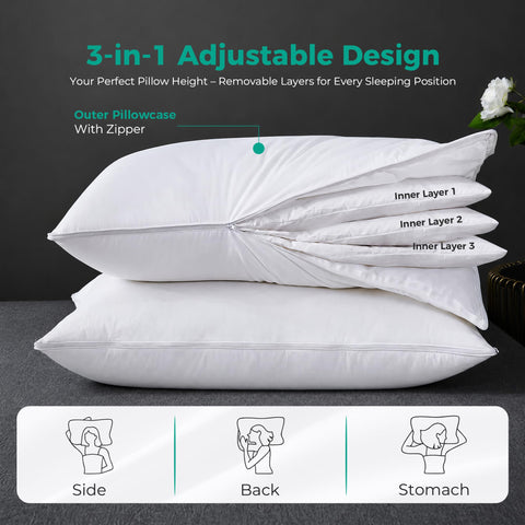 Three Geese cotton weave close-up highlights soft breathable cover benefit