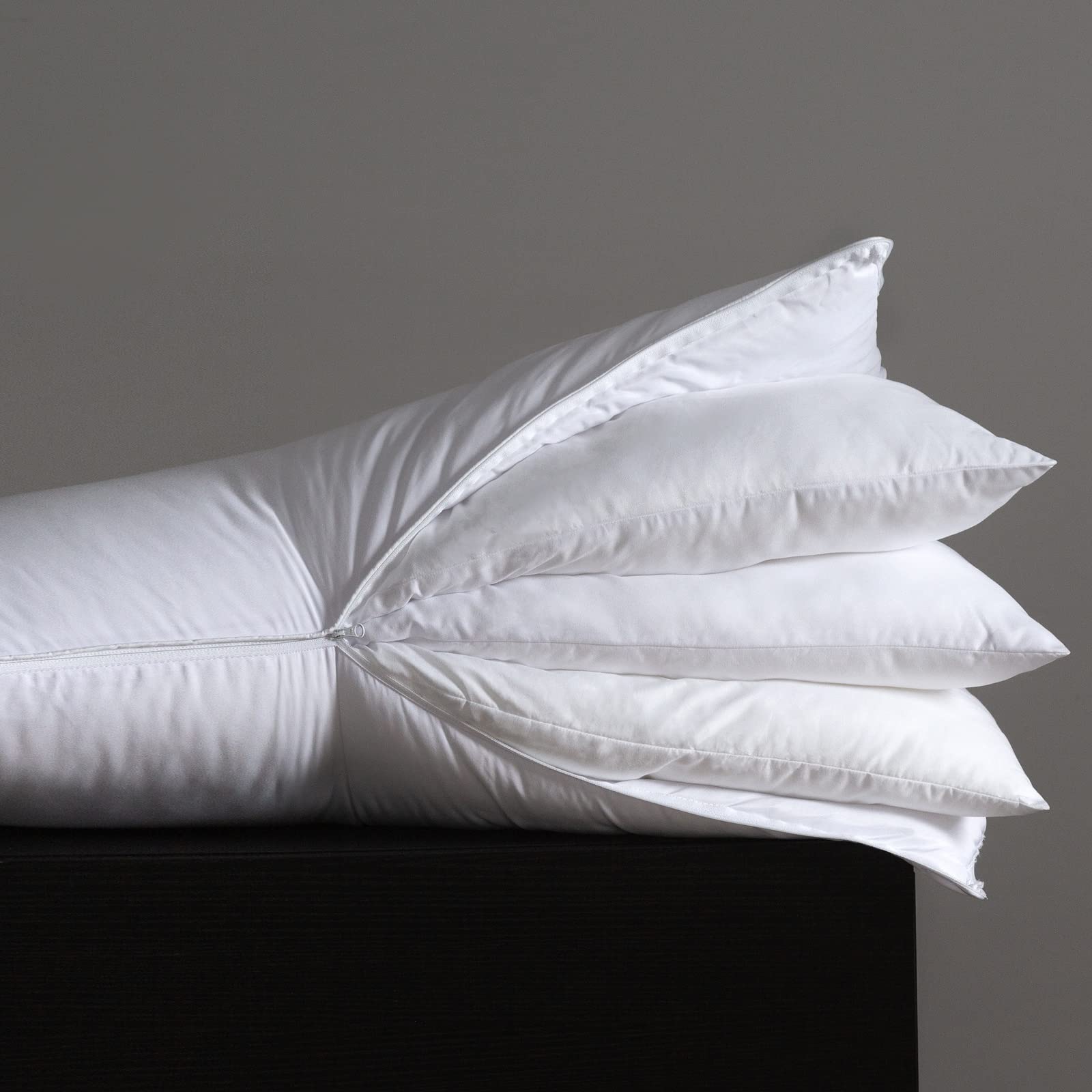 Three Geese front view of assembled pillow showing cover and neat finish for comfortable sleep