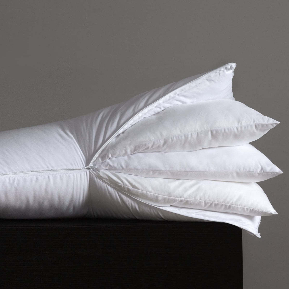 Three Geese front view of assembled pillow showing cover and neat finish for comfortable sleep