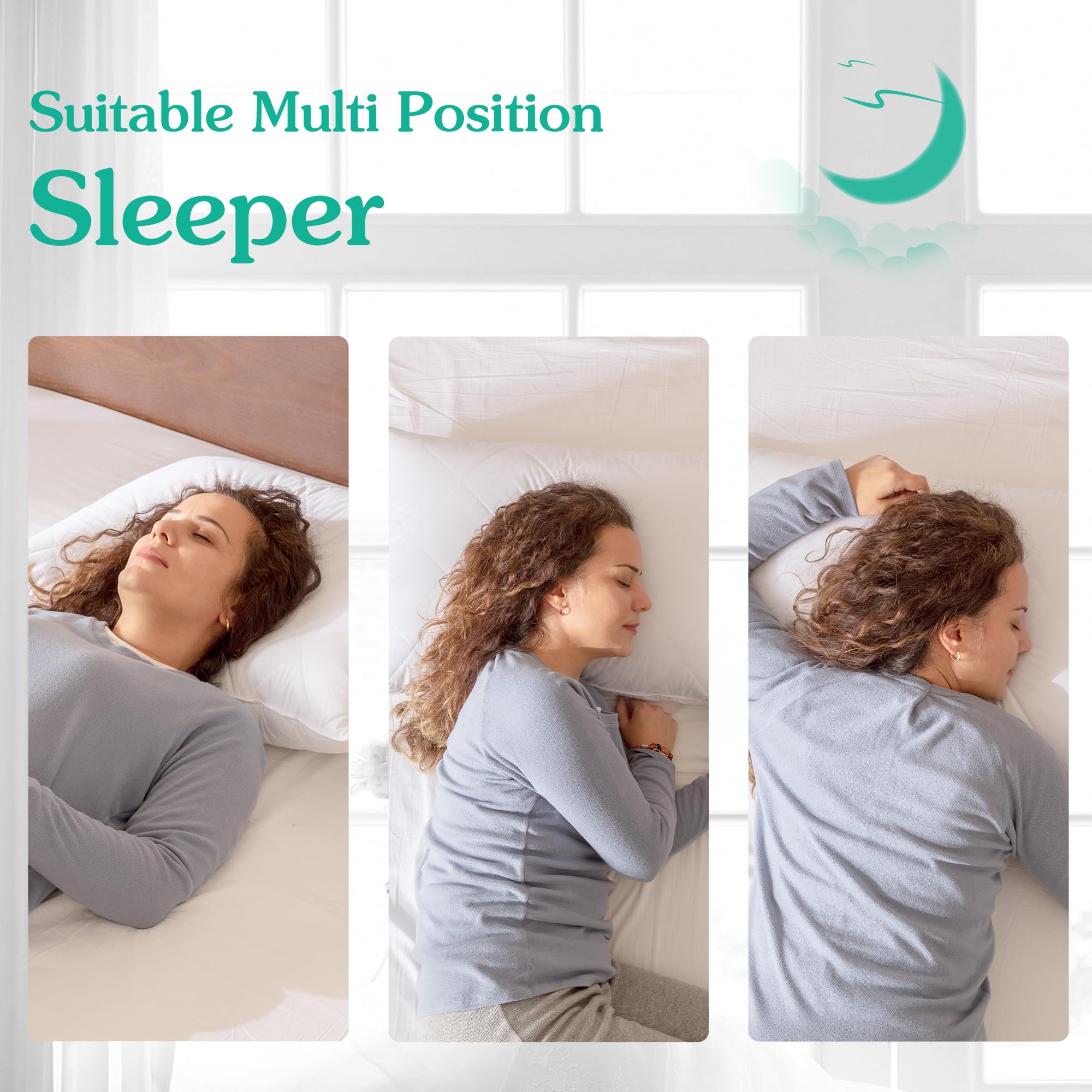 Three Geese pillows vacuum packed in box for compact, secure shipping