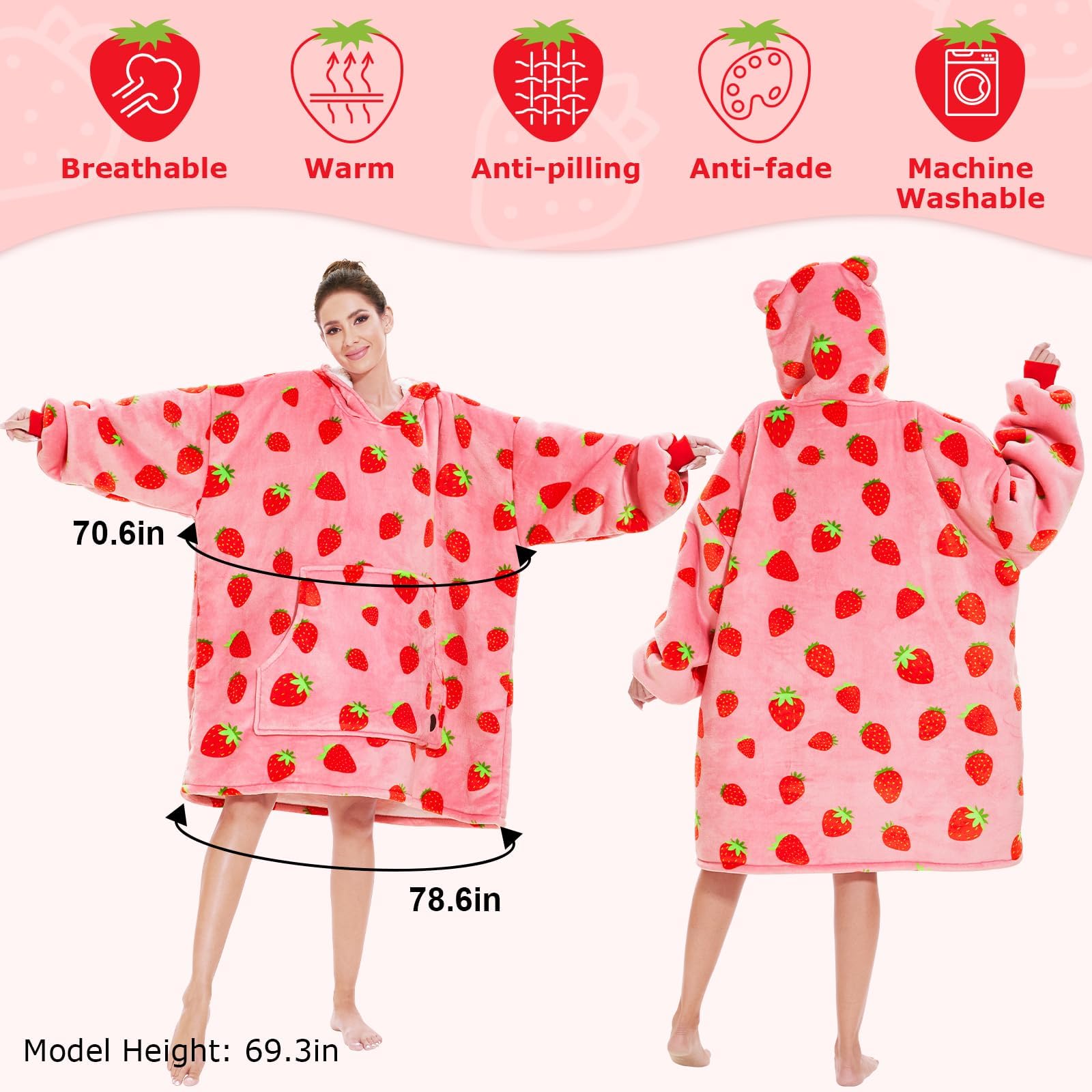 THREE POODLE sherpa lining close-up highlighting plush texture for lasting warmth