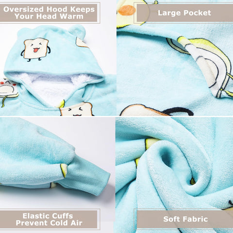 THREE POODLE hood with playful poodle ears adding charm and head warmth