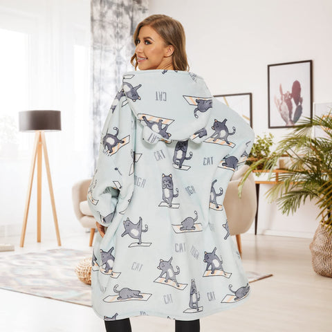 THREE POODLE large kangaroo pocket detail keeping hands warm and holding essentials