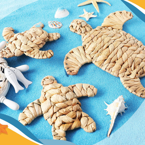 Threehoney turtles displayed in bathroom creating relaxed seaside vibe