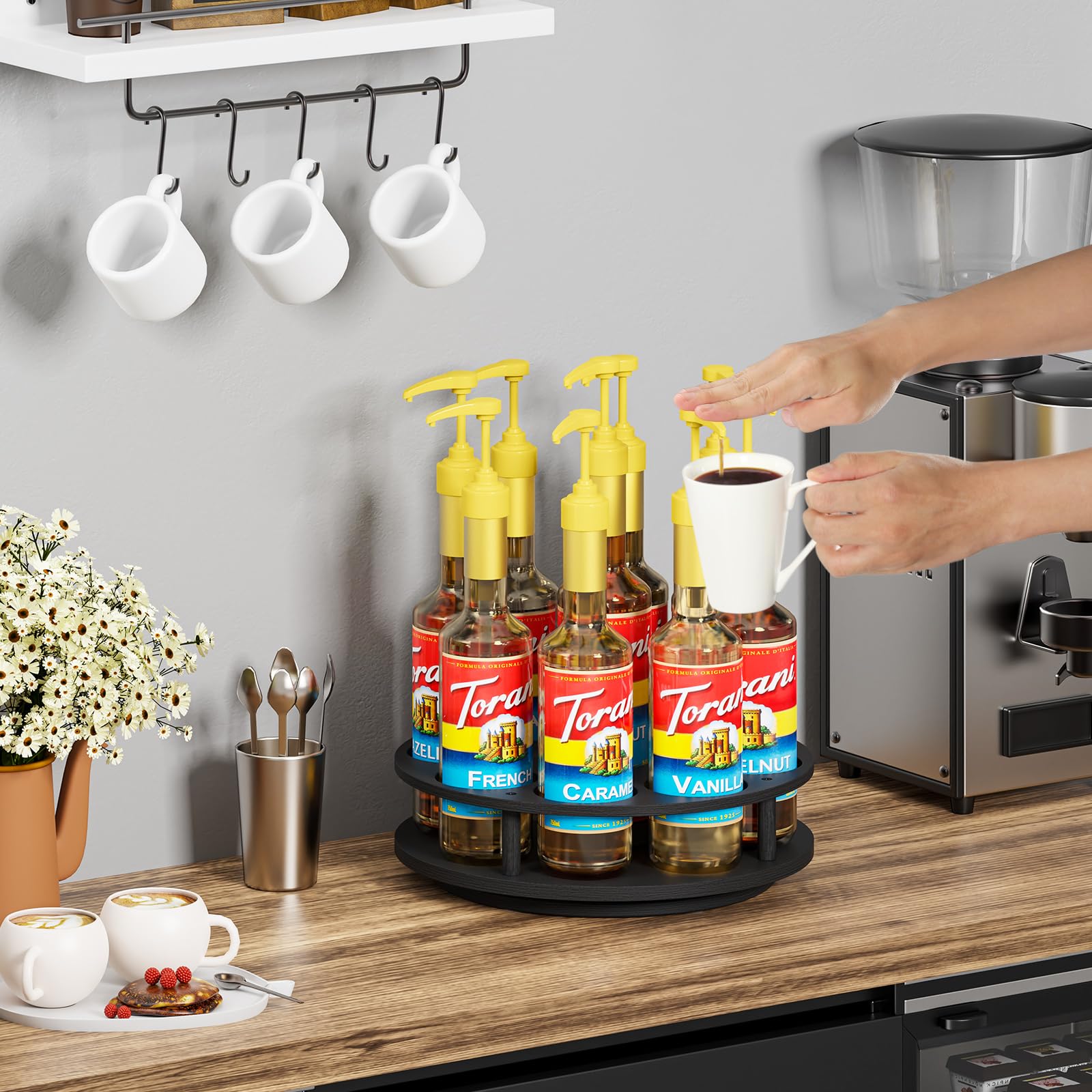 THYGIFTREE raised center slot highlighting featured bottle for quick grab-and-go benefit