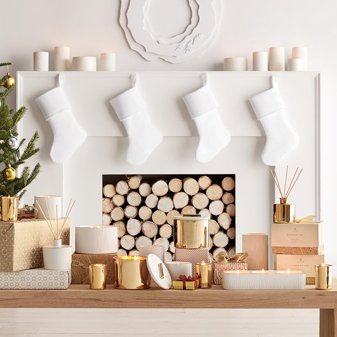 Thymes gift-boxed votive set styled for giving showing presentation and benefit: ready-to-gift