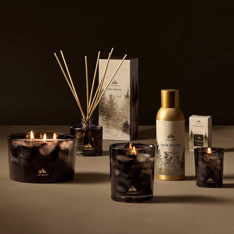Thymes Noir Woods boxed presentation arranged for gifting with refined appearance
